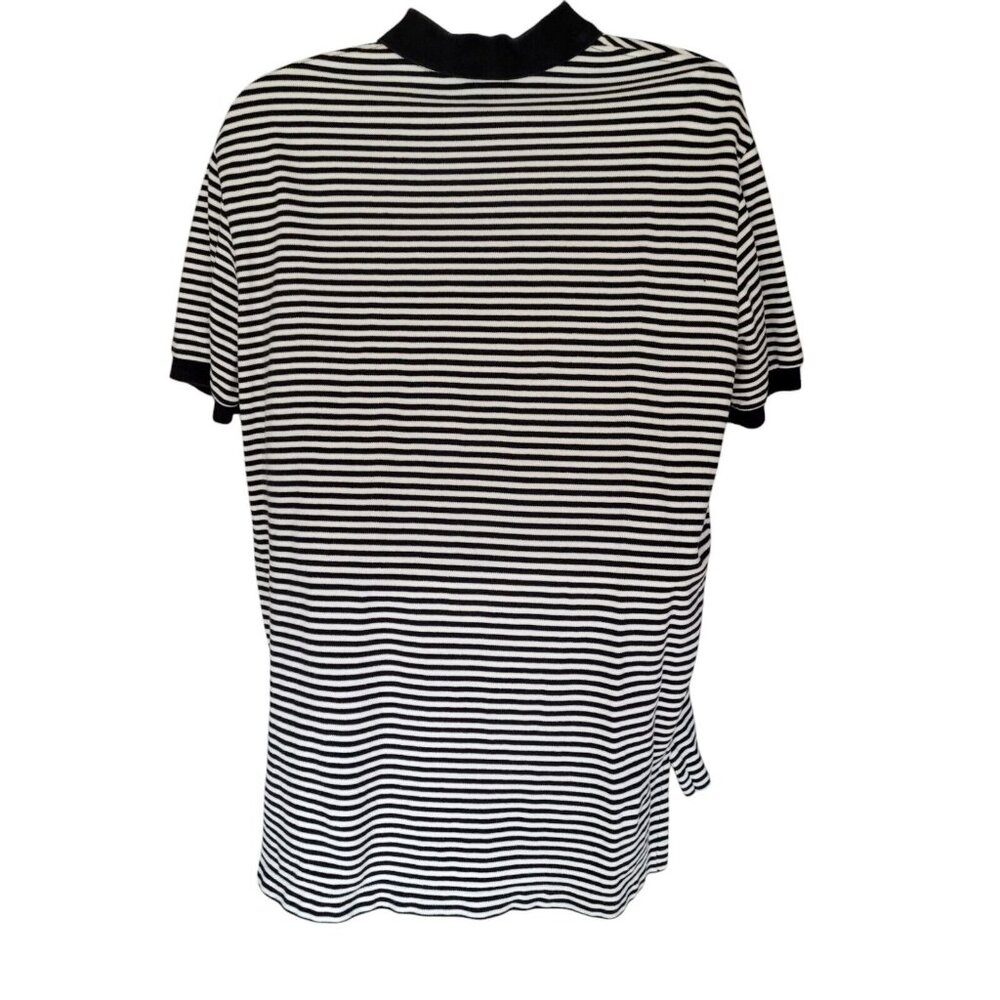 VTG Polo Ralph Lauren Shirt Men's Size XL Black Stripe S/S 90s Y2K Preppy - Picture 3 of 11